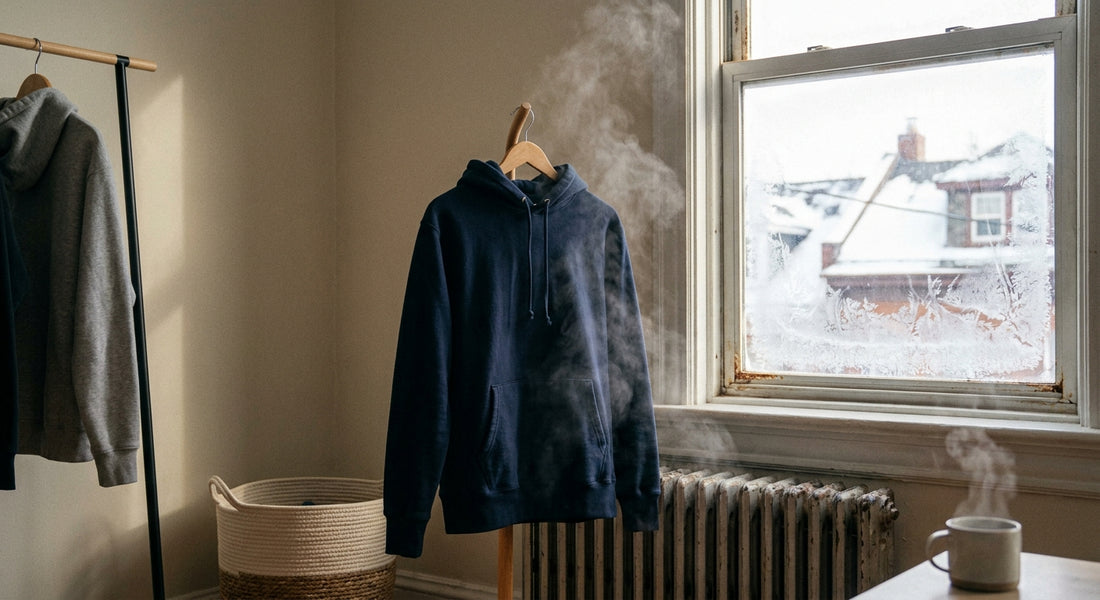 Hoodie im Winter trocknen: So wird er schnell trocken